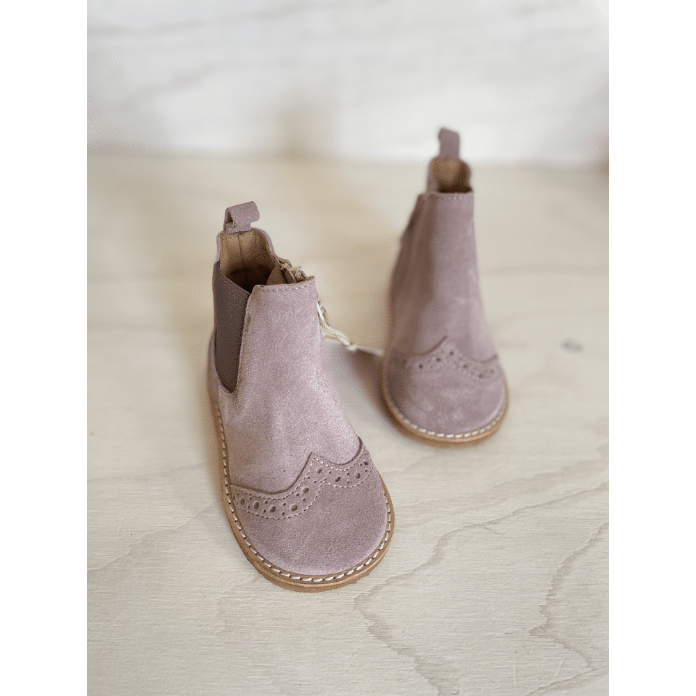 Angulus - Chelsea Boot Brogue Lace Pattern Elastic zonder rits