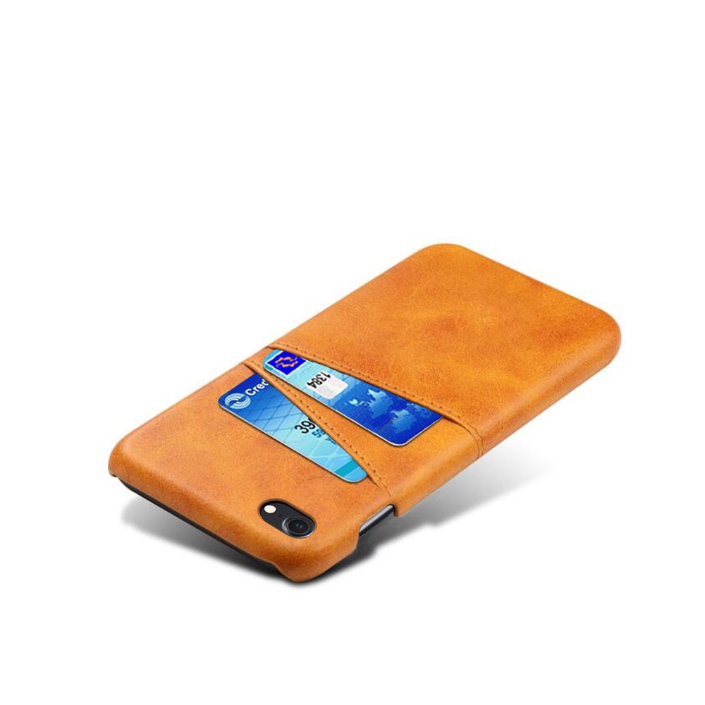 iPhone SE (2022/2020) / 8 / 7 Leder Hülle Snap Case   Kartenfach - Braun