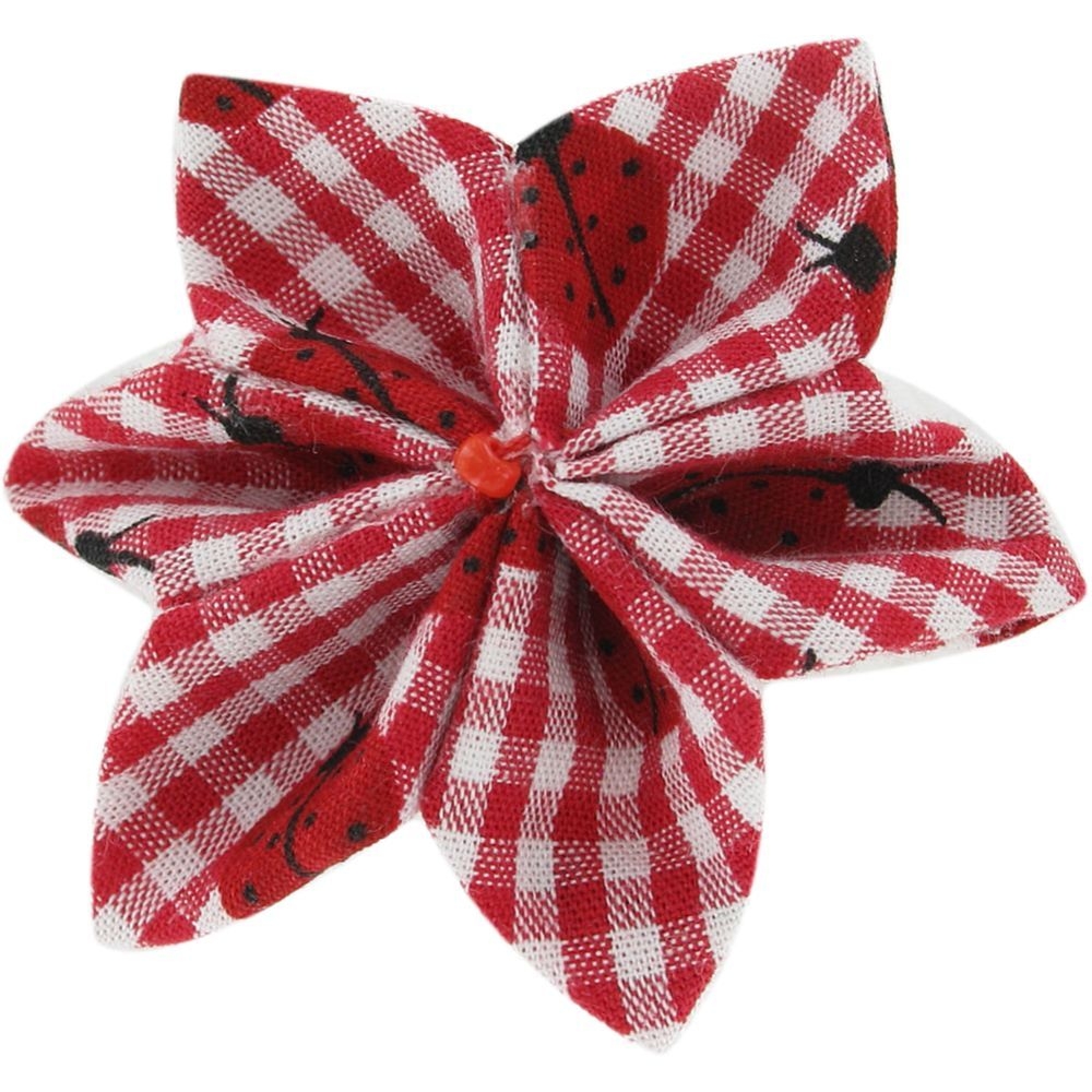 Barrette Fleur Étoile 4 Vichy Coccinelle
