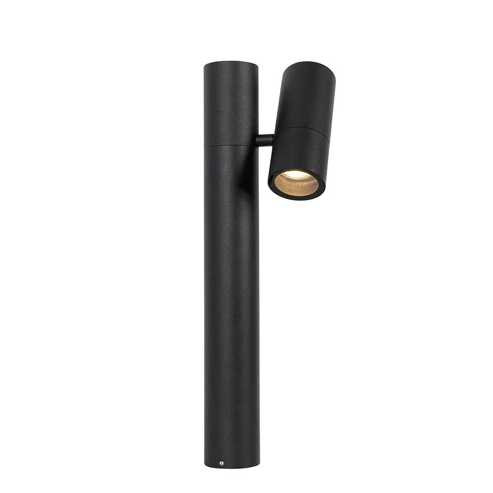 Qazqa staande buitenlampen duo zwart gu10