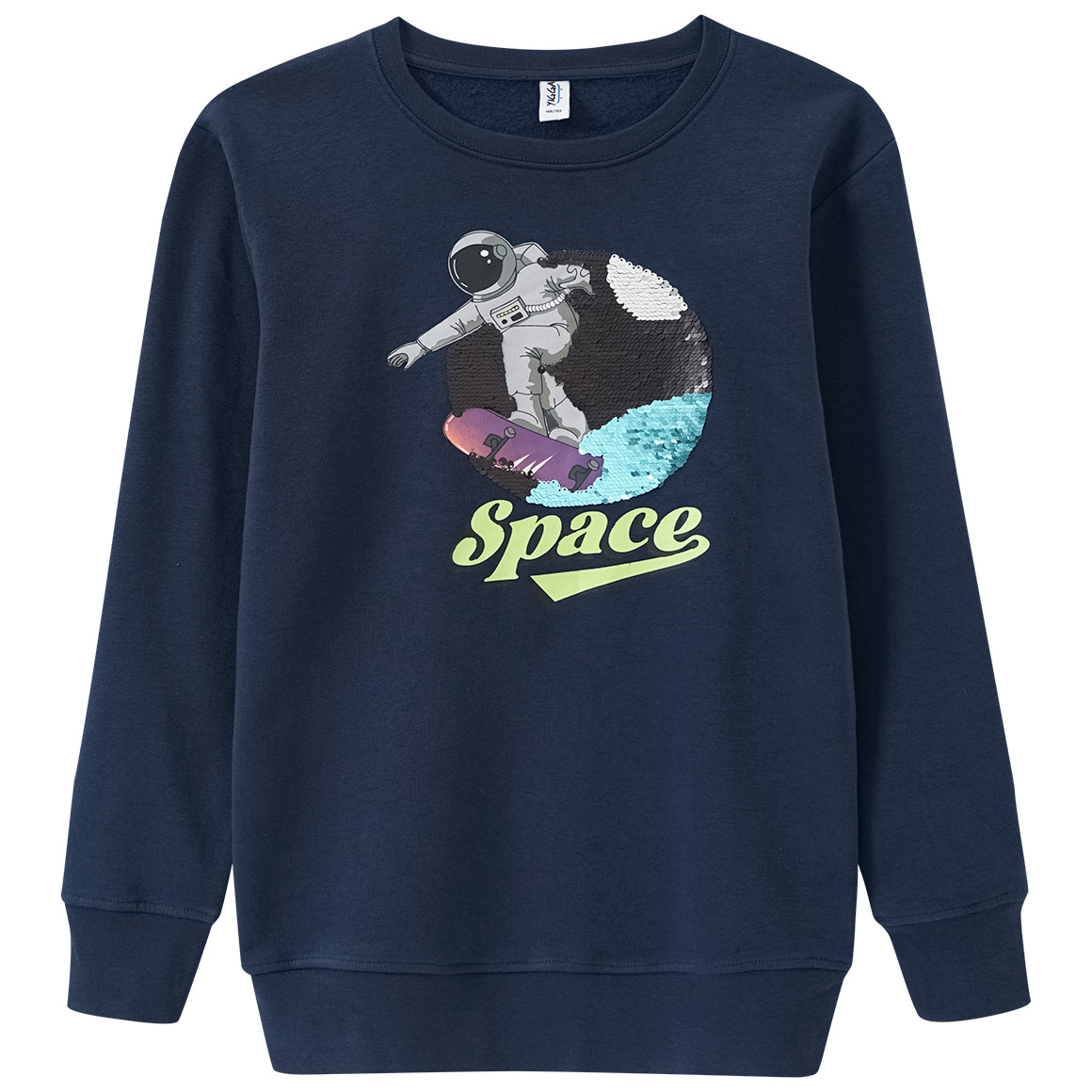 Yigga Jungen Sweatshirt mit Wendepailletten dunkelblau