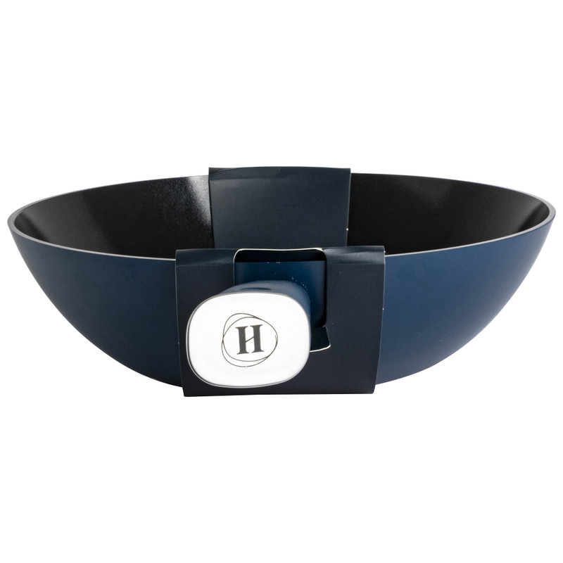 Hugo Kennis wokpan - gietijzer - blauw/zwart - ø28x8 cm