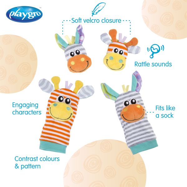Playgro Jungle Wrist Rattle And Foot Finder