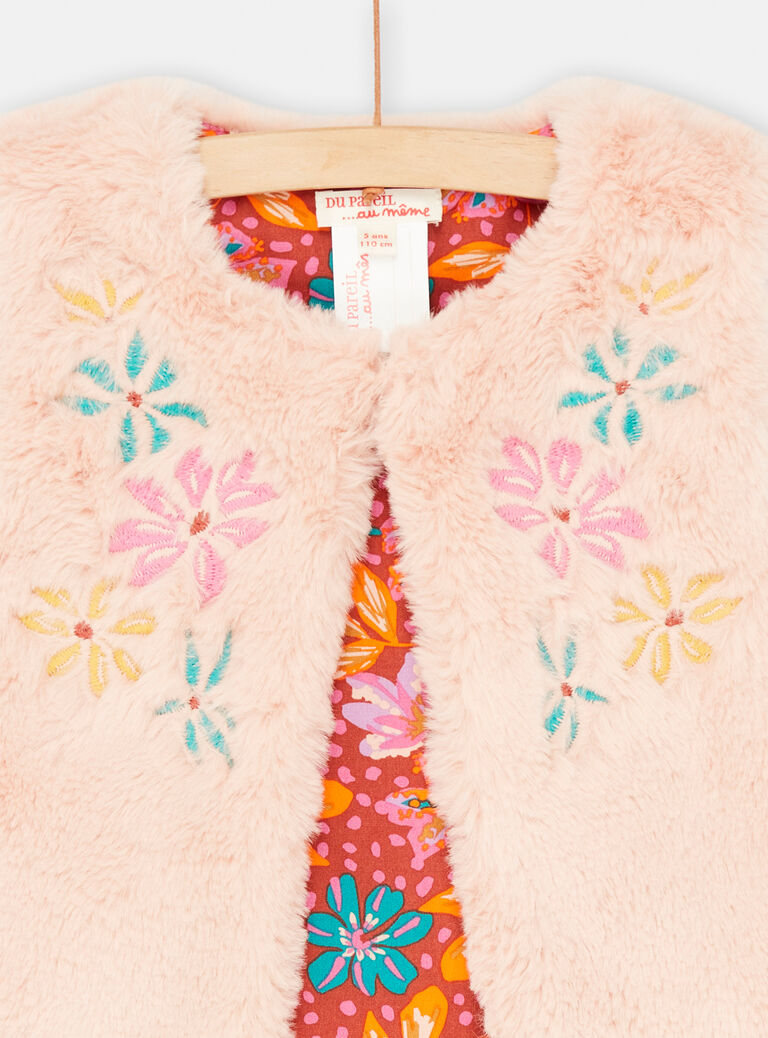 Cardigan réversible brodée pour fille