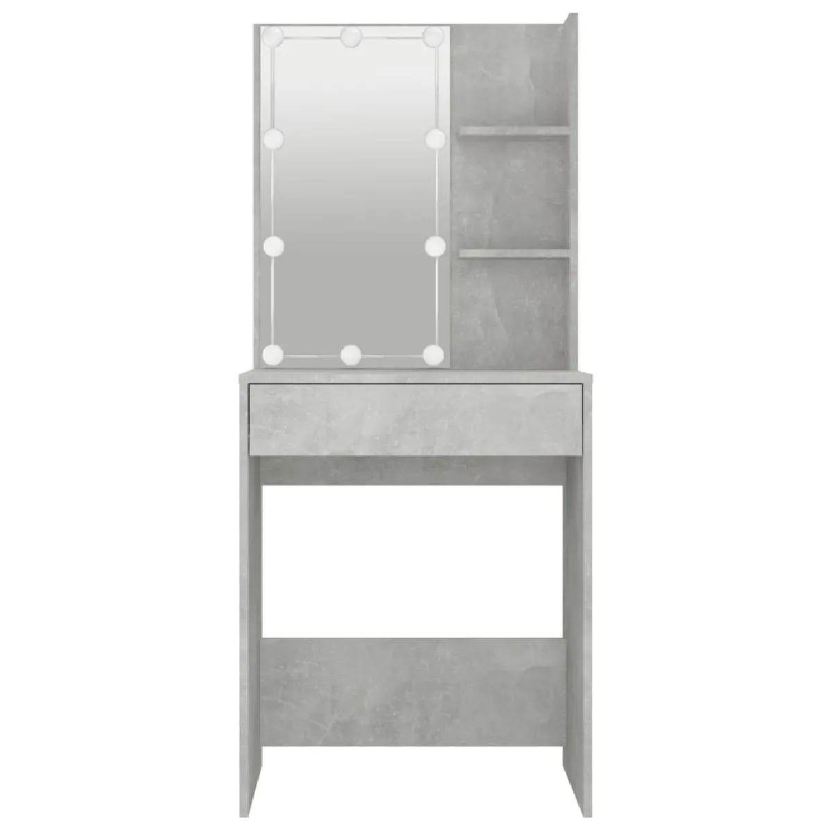 Helloshop26 Coiffeuse design avec led - Gris béton