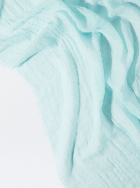 Pashmina enrugada - Azul