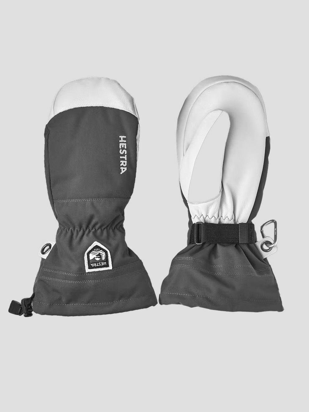 Hestra Army Leather Heli Ski Mittens grey