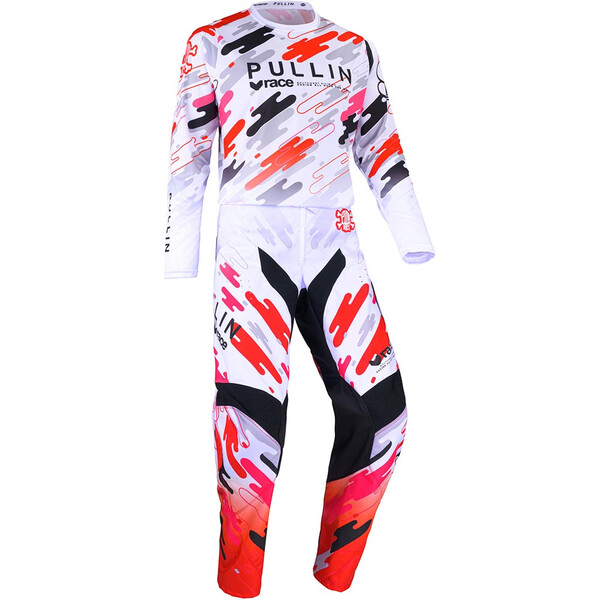 pull-in - Maillot Race Snow Blanc / Noir / Orange / Rose