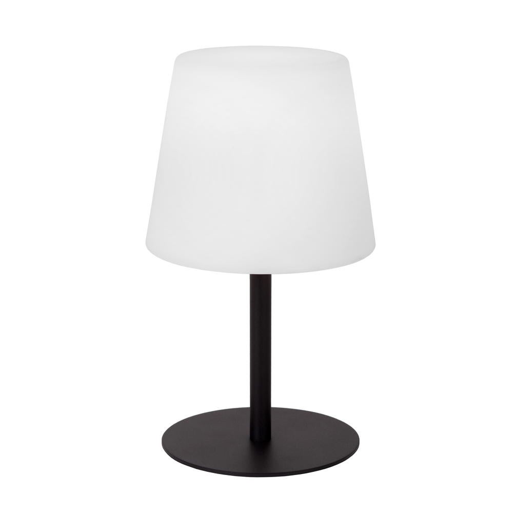 LED oplaadbare tafellamp Tyon in zwart-wit 2W 140lm IP65