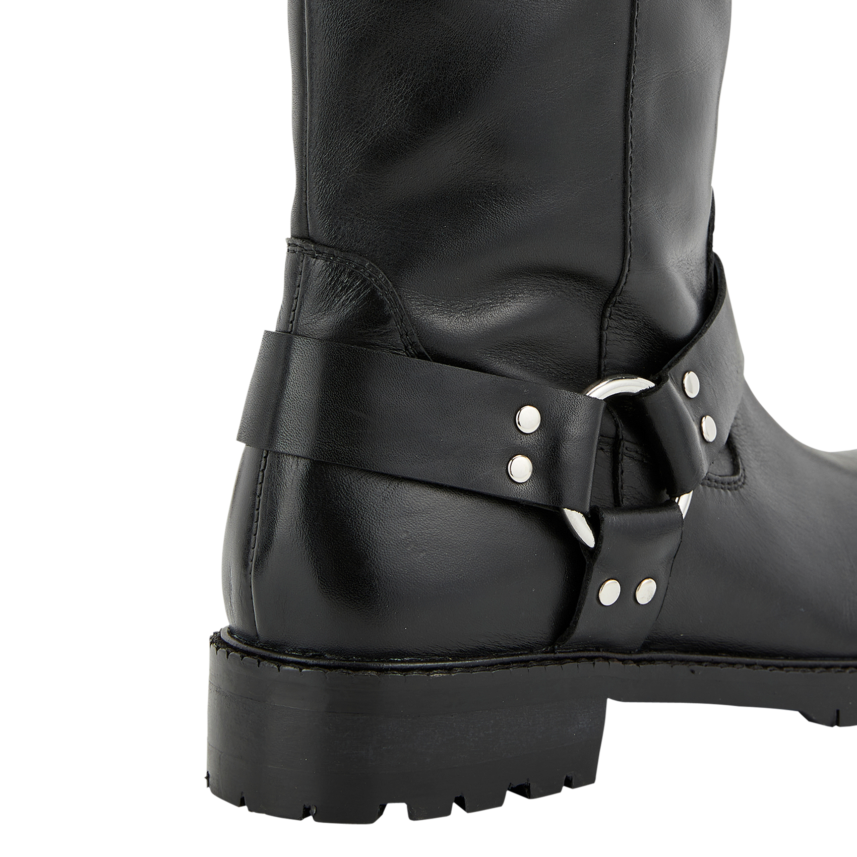 DARINA - Bottes crantée en cuir | Noir