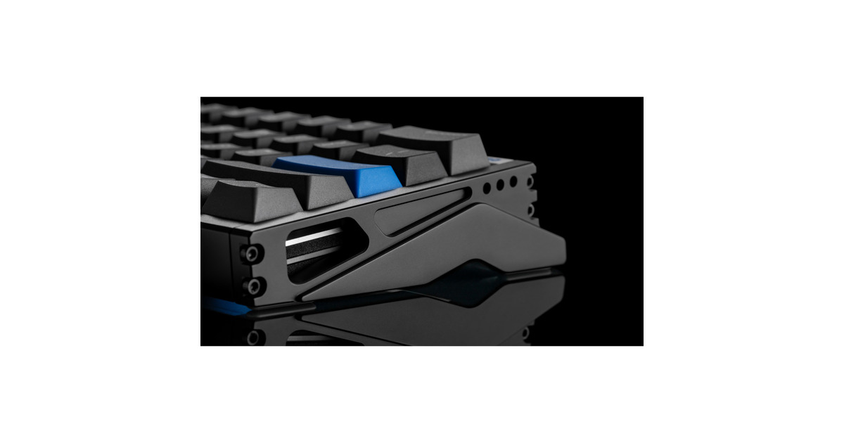 IqunixEZ60 Magnetic Switch Gaming HE Keyboard, gaming toetsenbord  (Zwart/blauw, US lay-out, US-International, Gateron Magnetic Jade Gaming, 60%, RGB, Double Shot PBT Keycaps)