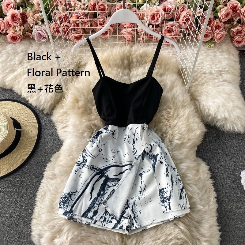 Yearnin - Spaghettibandjes Gingham Paneel Playsuit