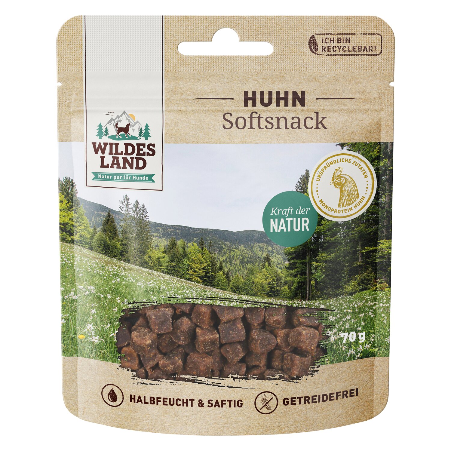 WILDES LAND Softsnack  - 70 g - Huhn