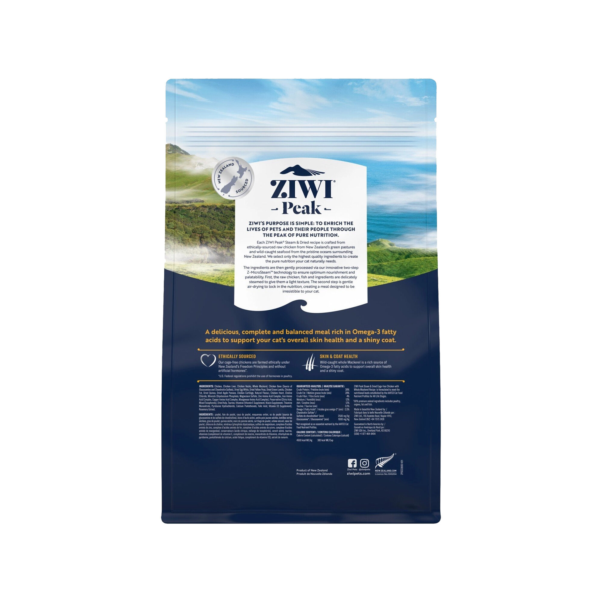 Ziwi Steam & Dried kattenvoeding - Kip
