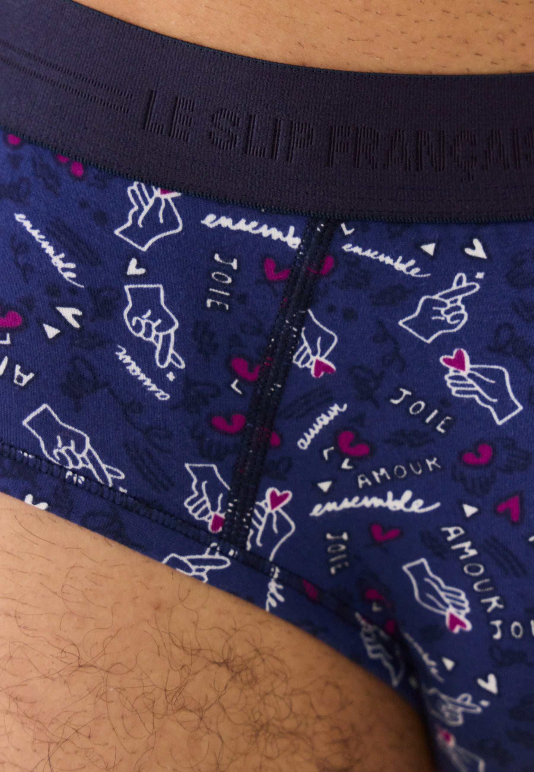 Slip en coton-Terrible Imprimé Gufi Acier Betterave