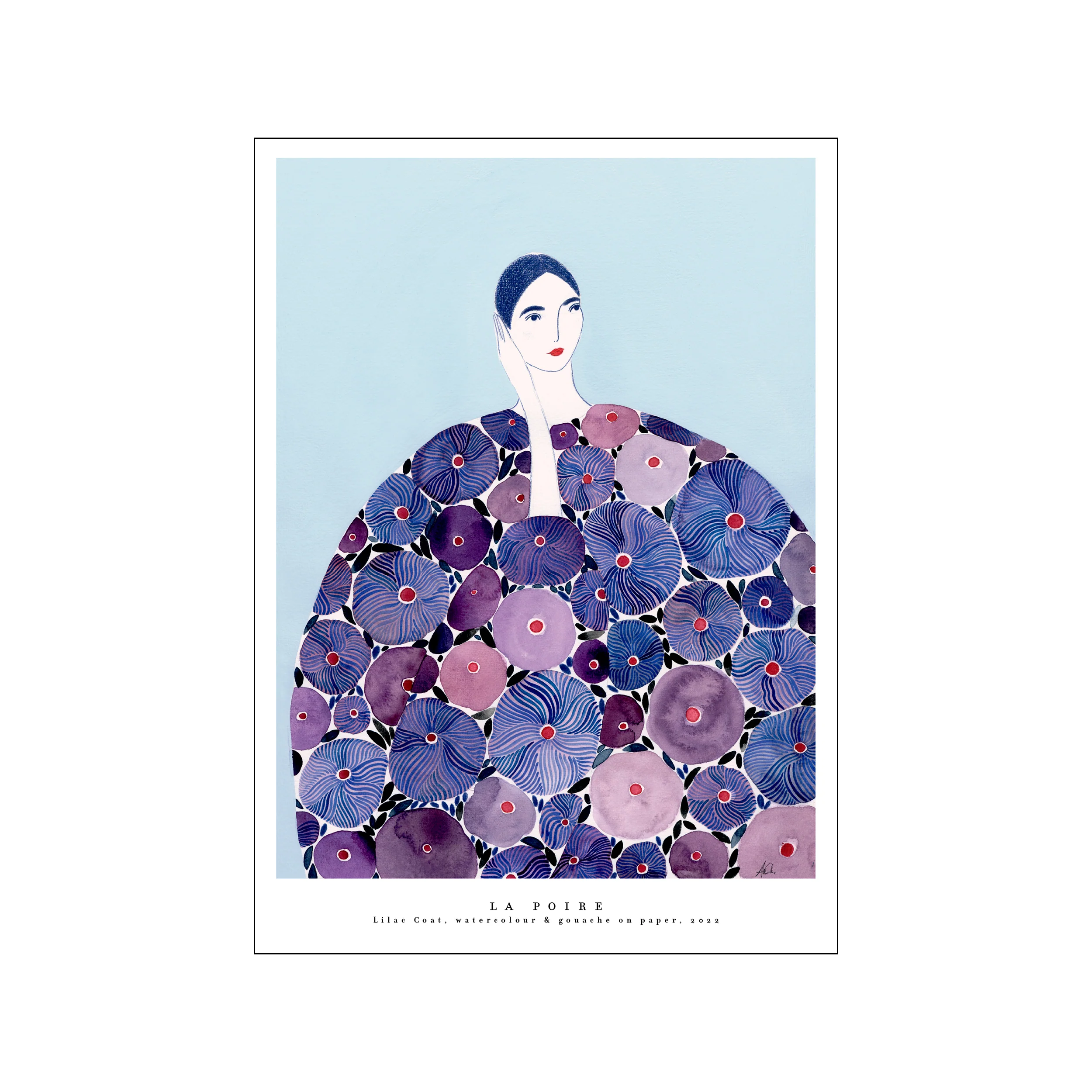 Poster & Frame  La Poire Lilac Coat plakat - A3
