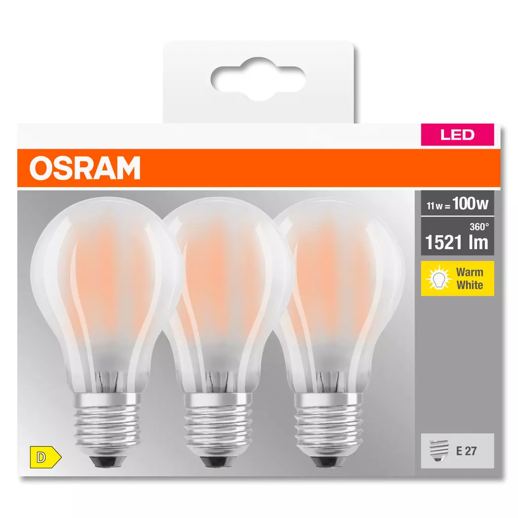 LED-Birne E27/11 Watt/Energie D