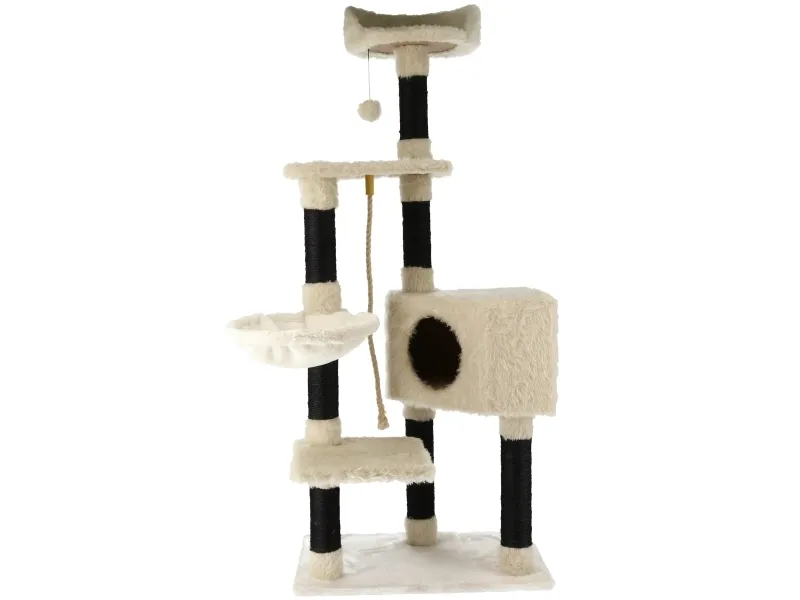 DOGMAN Kradsemøbel hvid/sort H139cm 139cm