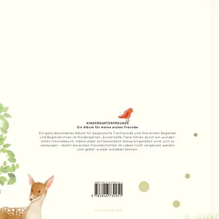 PAPERISH Kindergartenfreunde - Tiere: ein Album für meine ersten Freunde (Freundebuch)
