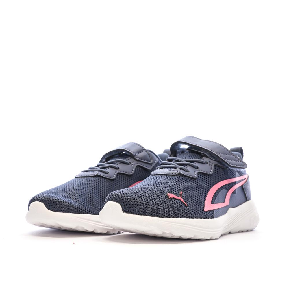 Puma Baskets Marine/Rose Fille Puma All Day Active 01