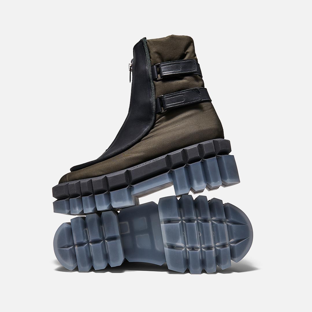 ANKLE BOOTS - GONG ankle boots, fabric moss green || OUTLET