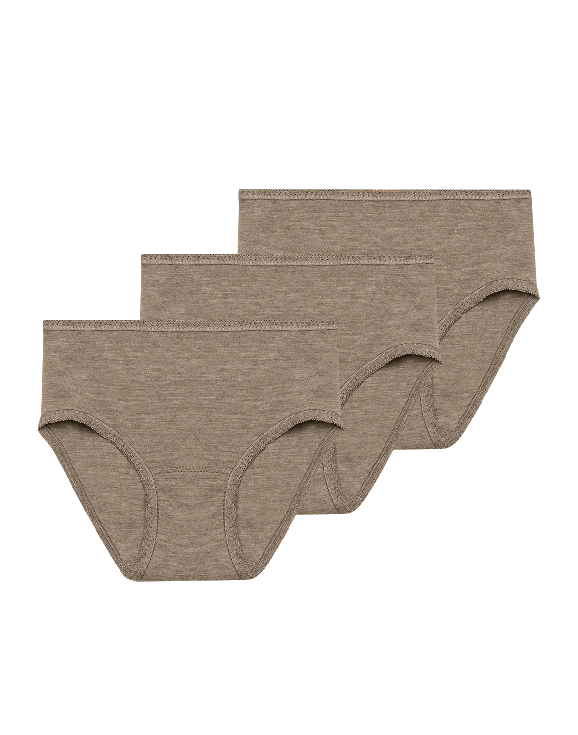 Midi slip van merinowol voor dames (3 stuks)