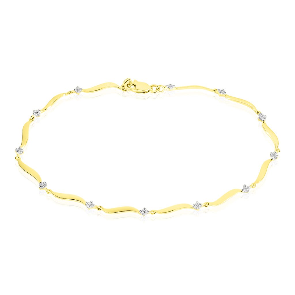 Bracelet Drotea Or Jaune Oxyde De Zirconium