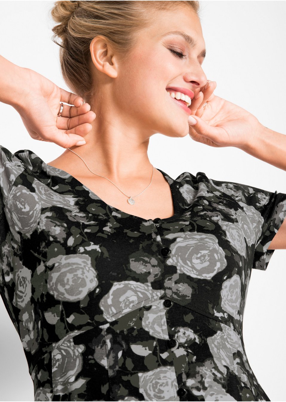 Robe longue manches courtes