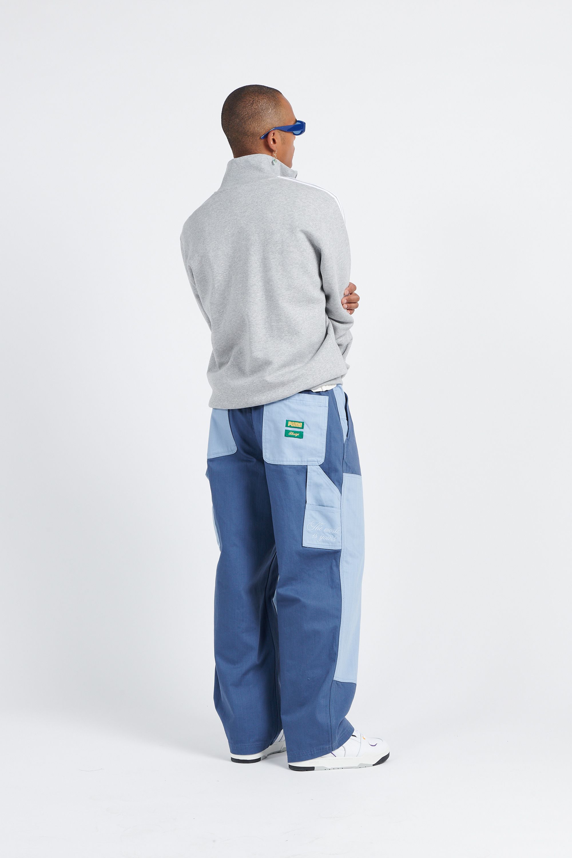 ADIDAS Sweatshirt 3-STRIPE HZ CRW Gris
