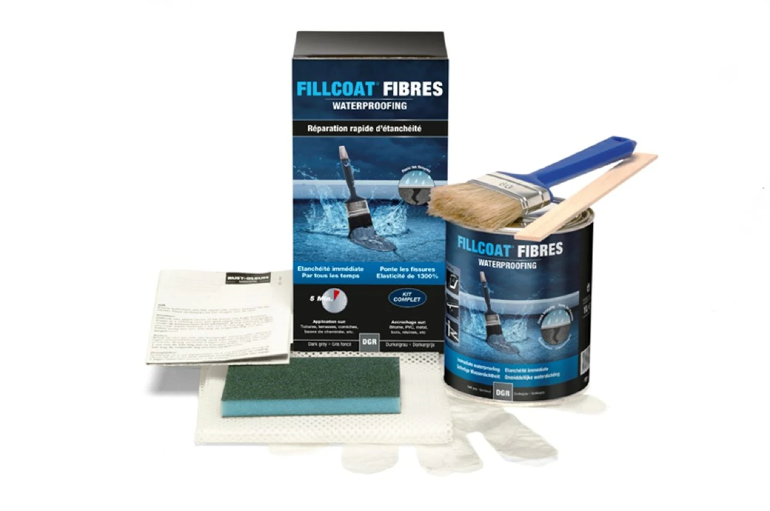 Rust-Oleum Kit Fillcoat Fibres Waterproof 1 L