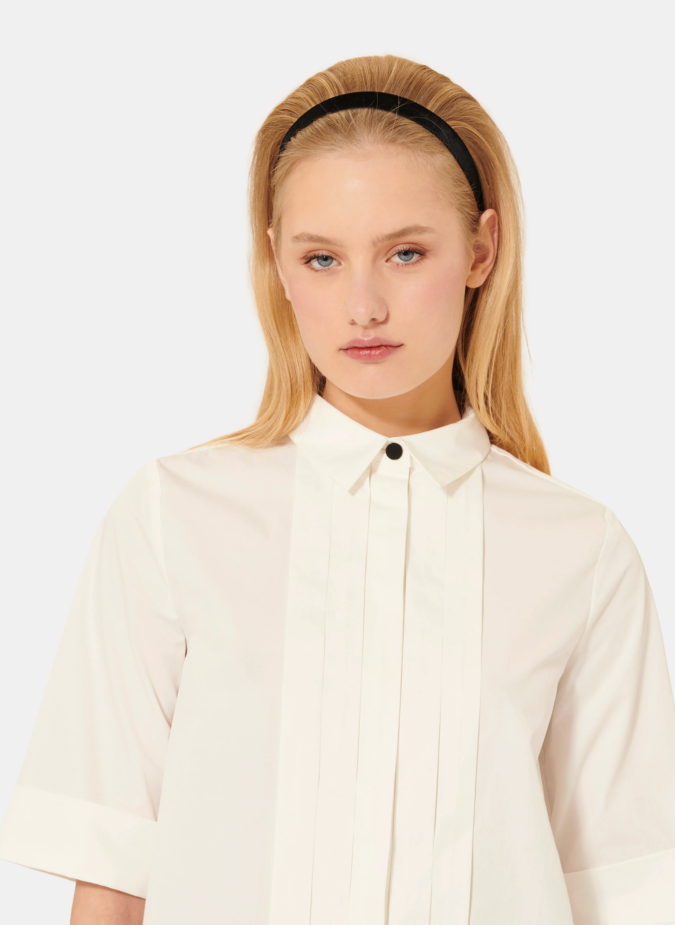 CHINON - Chemise col classique ample en coton | Blanc