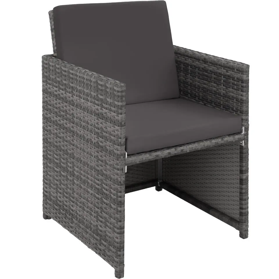 tectake - tuinset New York - wicker - grijs