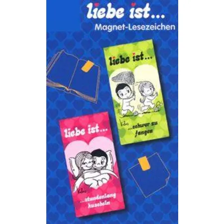 HERMA Magnetische Lesezeichen Liebe ist…, rot/grün, 2 Stück