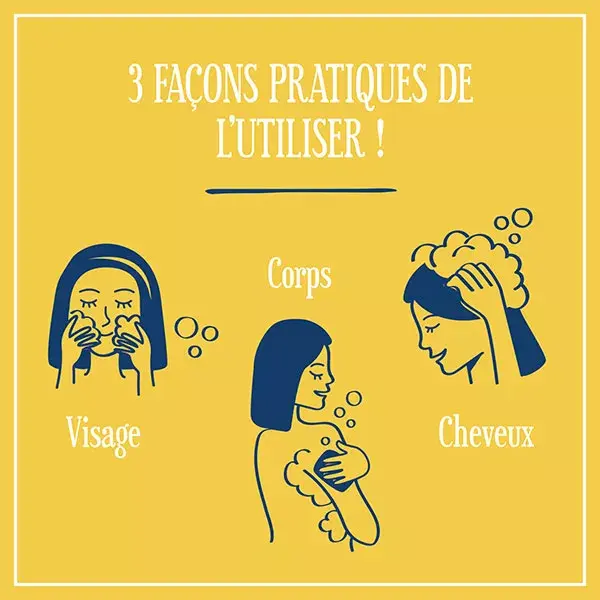 Le Petit Marseillais Savon Solide 3 en 1 Lavant Purifiant Verveine Citron 80g