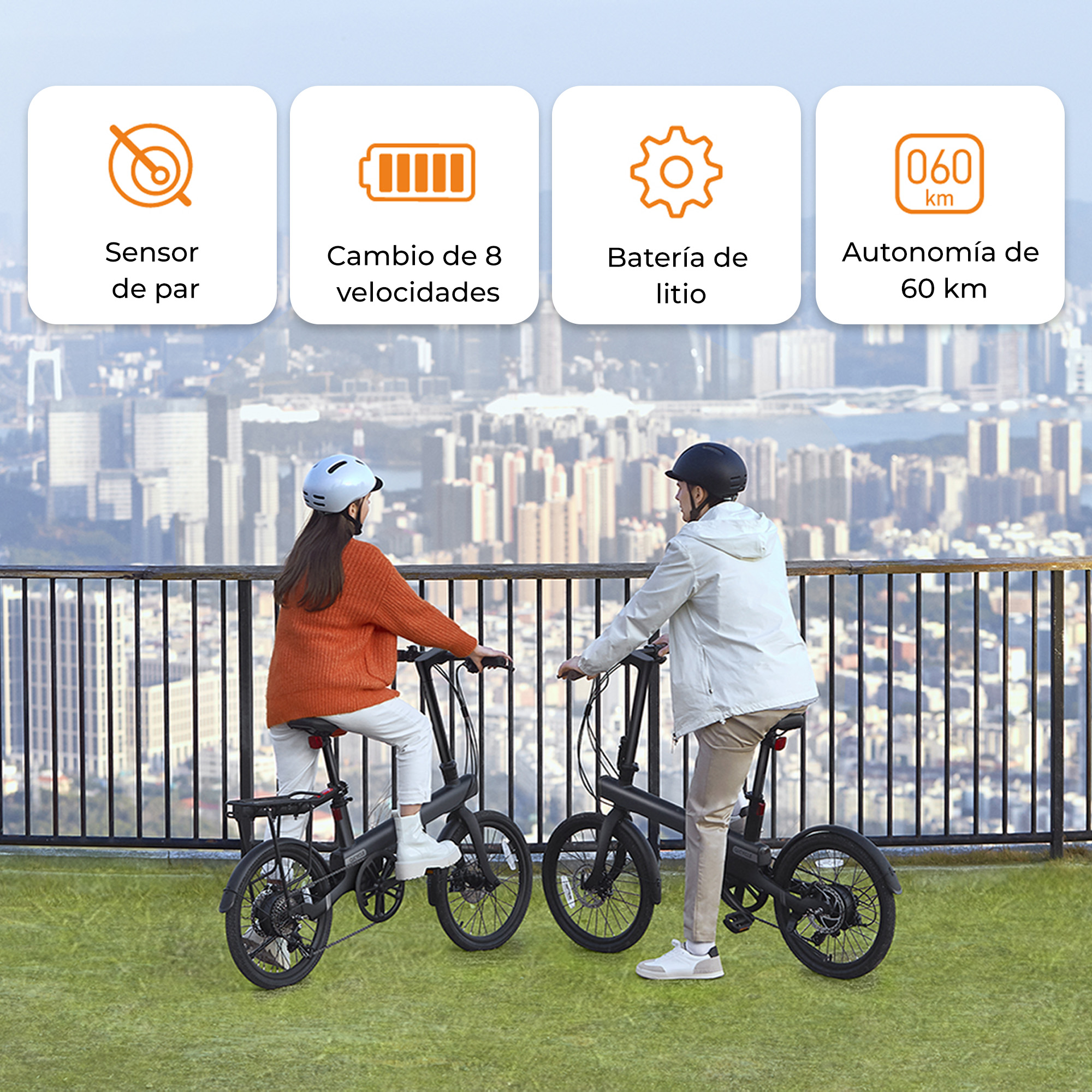 Bicicleta Eléctrica Urbana Xiaomi Qicycle C2 Con Cesta Oficial De Regalo