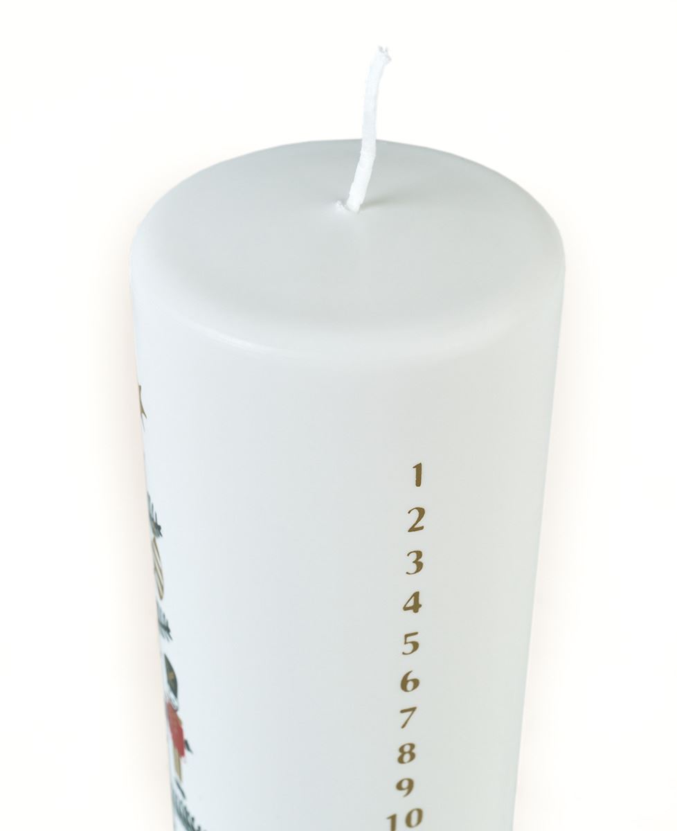 Adventslys multi hvit - 25 cm ø 6,8