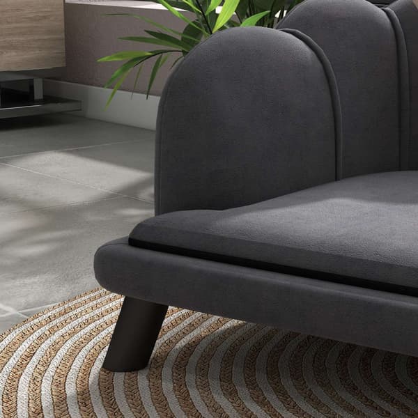 Luxury Hundesofa Ryggstøtte Treben Mørkegrå 98,5X60,5X35,5Cm