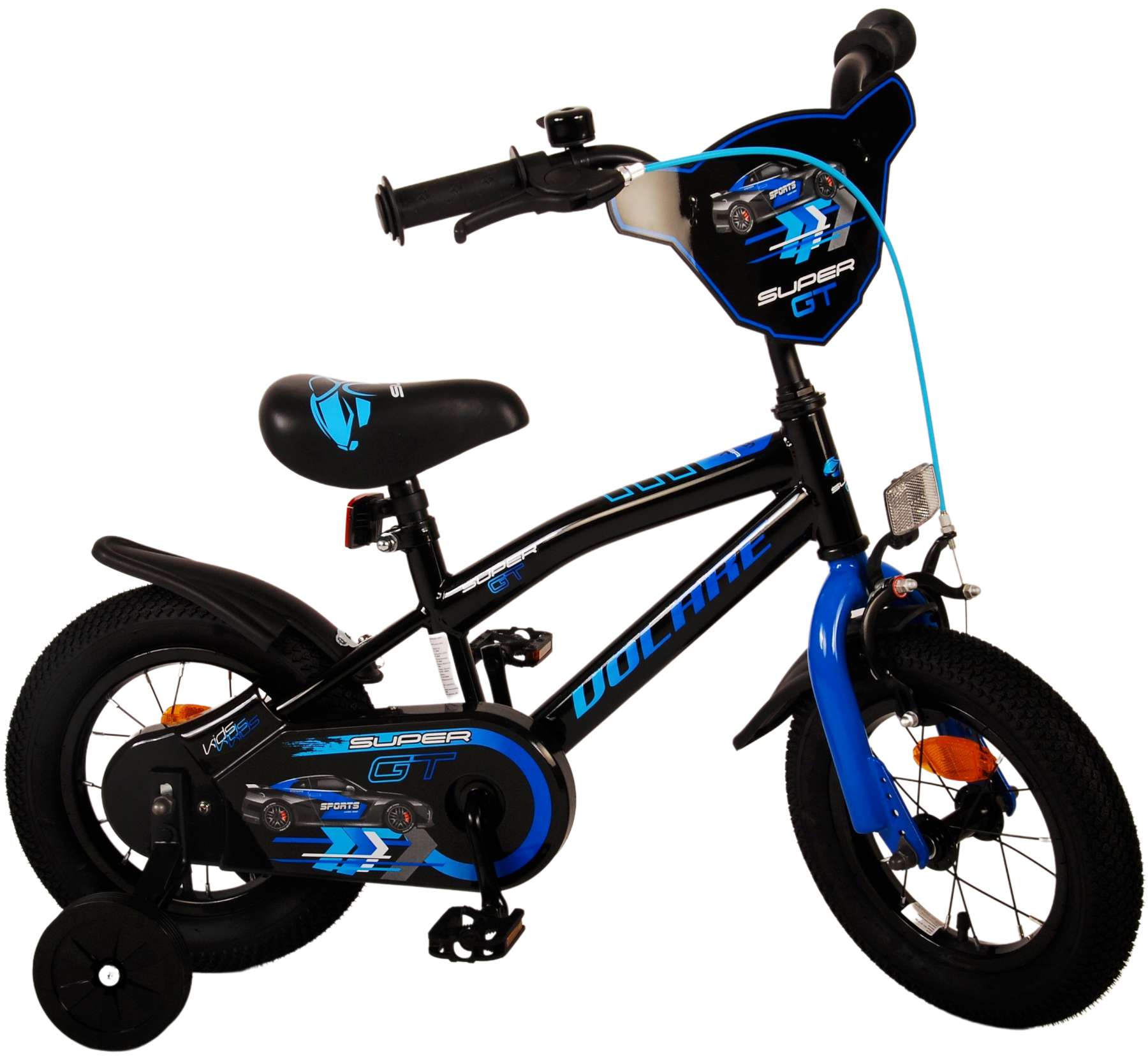TPFSports Super GT Kinderfahrrad - Jungen - 12 Zoll - Rücktritt + Handbremse - Blau