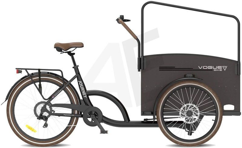 Vogue - E-Cargo Journey-S 7DR - Bakfiets - Zwart - Met Hydraulische Remmen