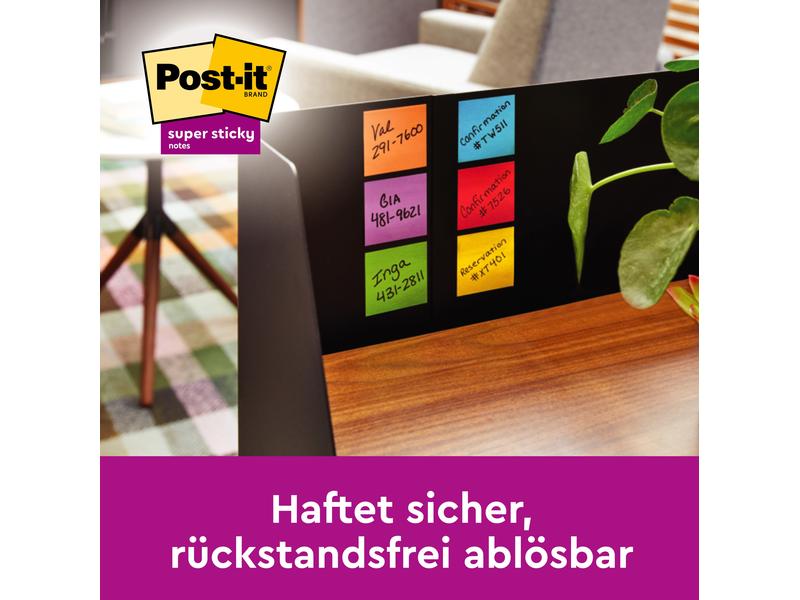 Post-it Notizzettel Super Sticky Promotion 7.6 x 7.6 cm, 6 6 Post-it Blöcke, 4   2 Gratis