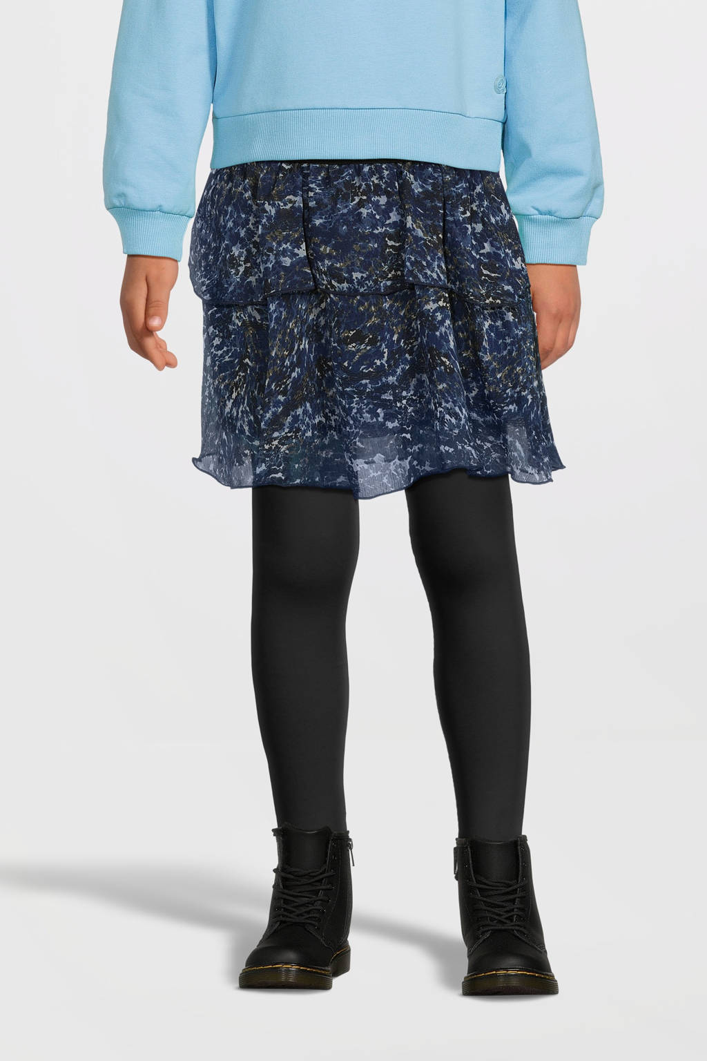 NAME IT midi rok donkerblauw