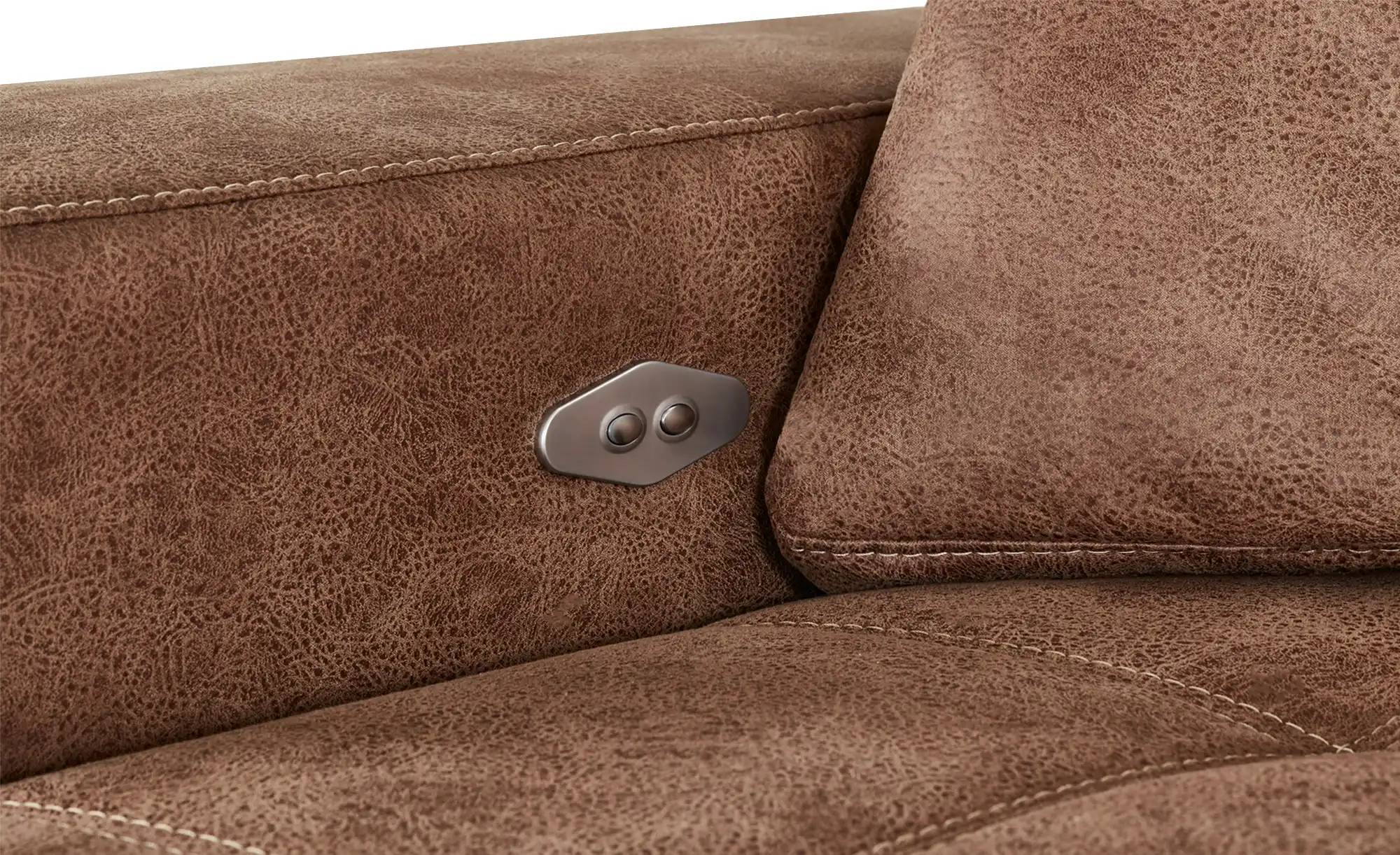bobb Big Sofa cognac - Microfaser Caro