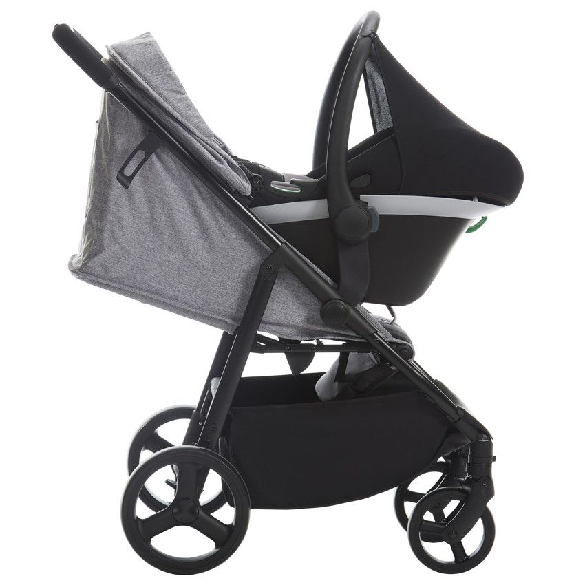 Poussette duo Essential avec siège-auto i-Size noir/gris - Ecru