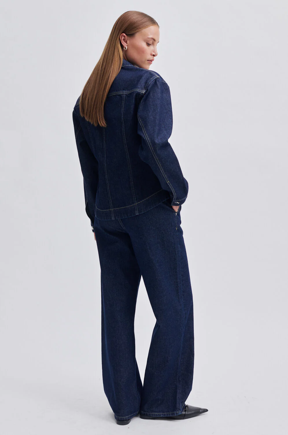 Second Female  Columbus denimjakke - Dark blue denim