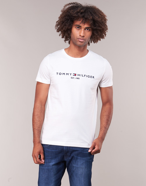 Tommy Hilfiger - TOMMY FLAG HILFIGER TEE Blanco