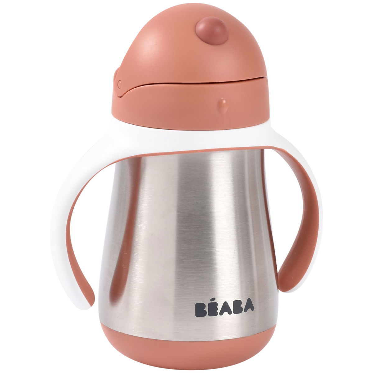 BeabaBeaba   Strohhalmtasse Inox terrakotta