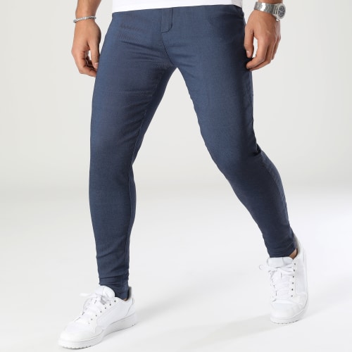 Lot De 2 Pantalons Chino 1676 Gris Bleu Marine