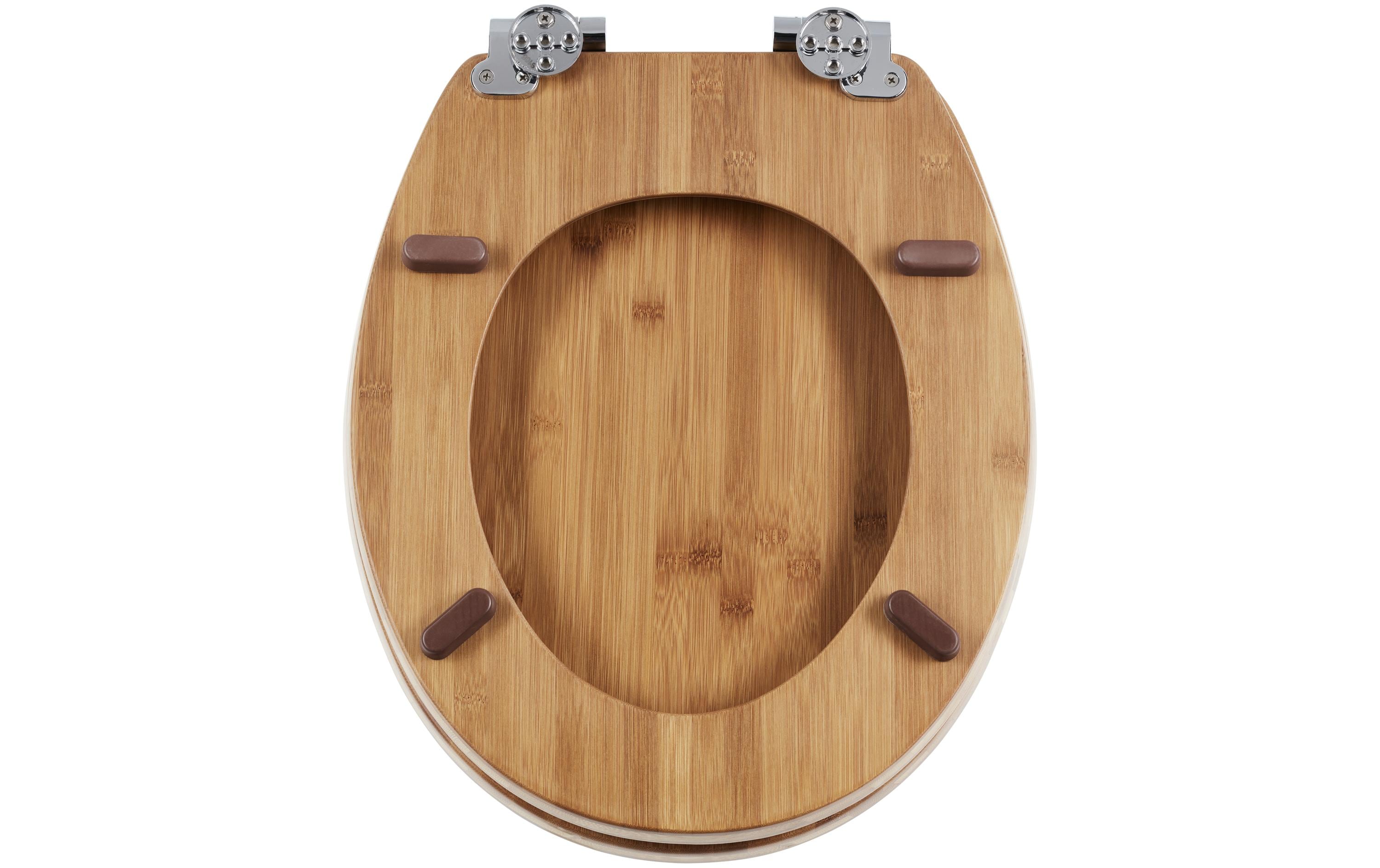 Toilettensitz Lyon mit Absenkautomatik, Braun<br>WC-Sitz aus Holz