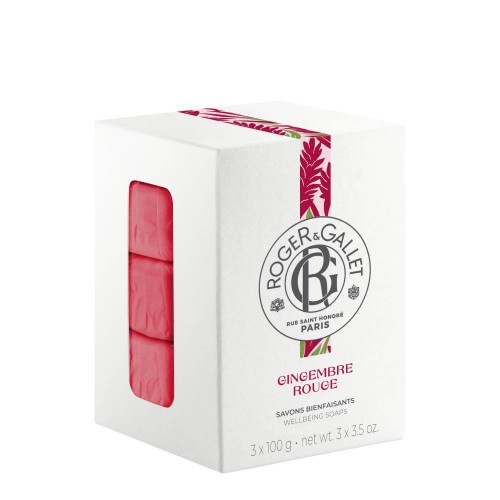 Roger & Gallet Gingembre Rouge Sabonetes 3x100g