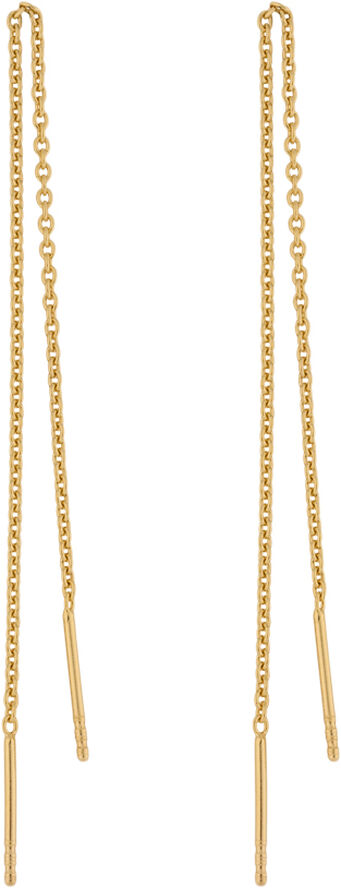 Pernille Corydon Jewellery Plain Earchains 12 cm Guld